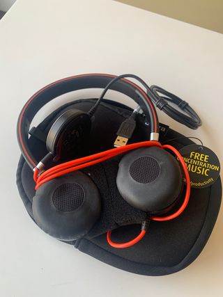 Auriculares Jabra Negro/Rojo con micrófono y funda