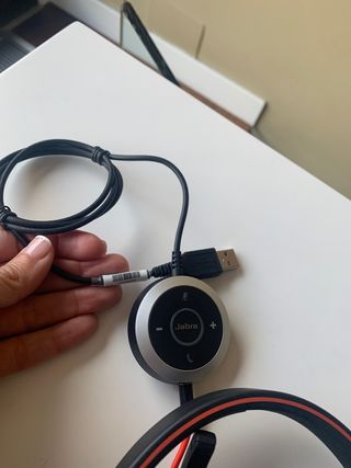Auriculares Jabra Negro/Rojo con micrófono y funda