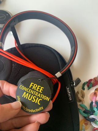 Auriculares Jabra Negro/Rojo con micrófono y funda