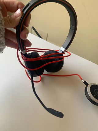 Auriculares Jabra Negro/Rojo con micrófono y funda