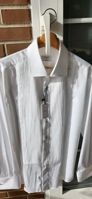 Camisa de smoking MIRTO blanca Talla XL