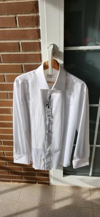 Camisa de smoking MIRTO blanca Talla XL