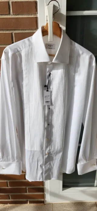 Camisa de smoking MIRTO blanca Talla XL