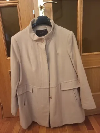 Abrigo de paño ANTEA beige talla M