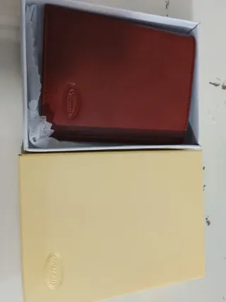 Cartera de piel Visconti roja