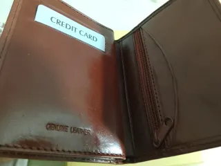 Cartera de piel Visconti roja