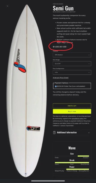 Tabla de surf 5'11 Stretch Surfboards-EPS