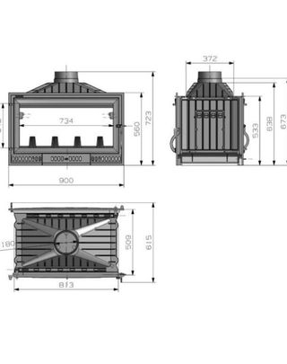 Estufa de Leña de 2 Caras Nueva AST1007