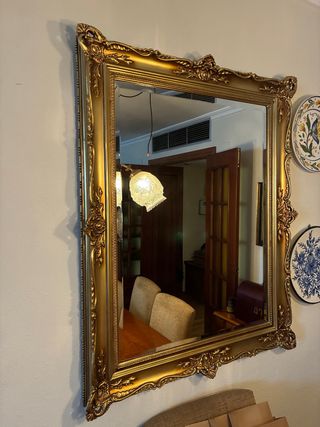 Espejo Antiguo Dorado