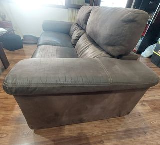 2x Sofás 3 plazas extraíble marrón - No envío.