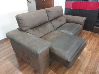 2x Sofás 3 plazas extraíble marrón - No envío.