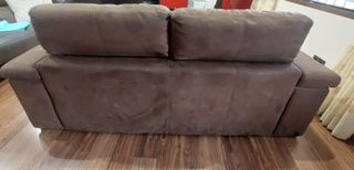 2x Sofás 3 plazas extraíble marrón - No envío.