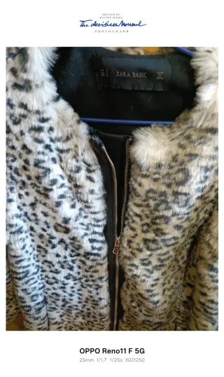 Abrigo peluche Zara Talla M