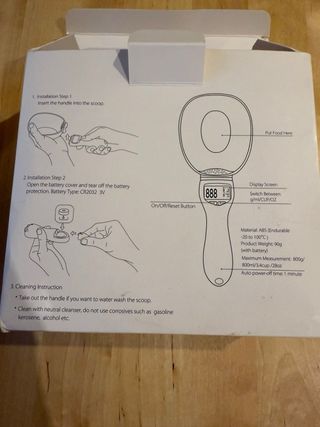 Báscula digital de cocina con cuchara