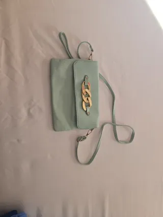 Bolso de fiesta dorado y verde