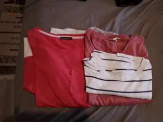 Lote 3 Camisetas Mujer Rosa y Roja