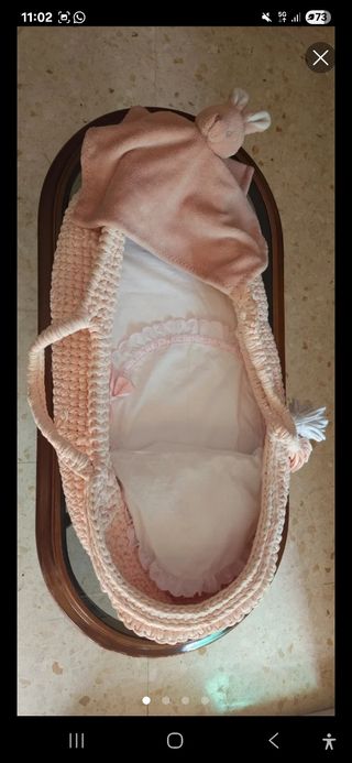 Moisés rosa para bebé