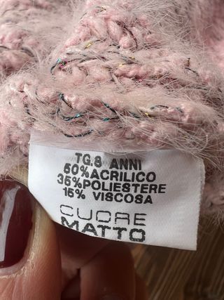 Maglione rosa Cuore Matto bambina 8 anni