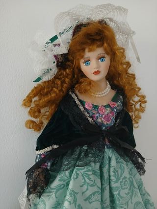 Bambola Ceramica Porcellana 50cm Vintage