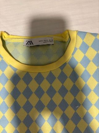 Jersey rombos azul y amarillo