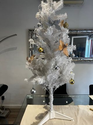 Árbol Navidad Blanco Decorado | 90cm