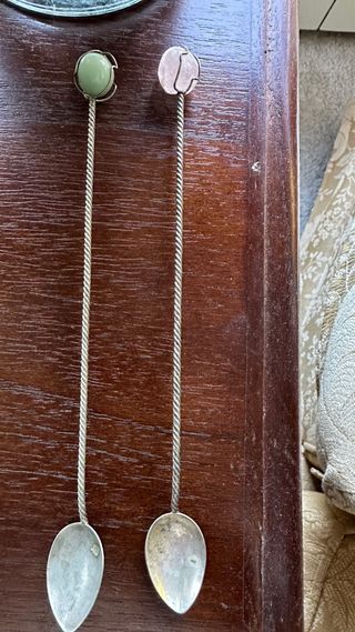 Cucharas y Tenedores Cóctel Vintage Piedras