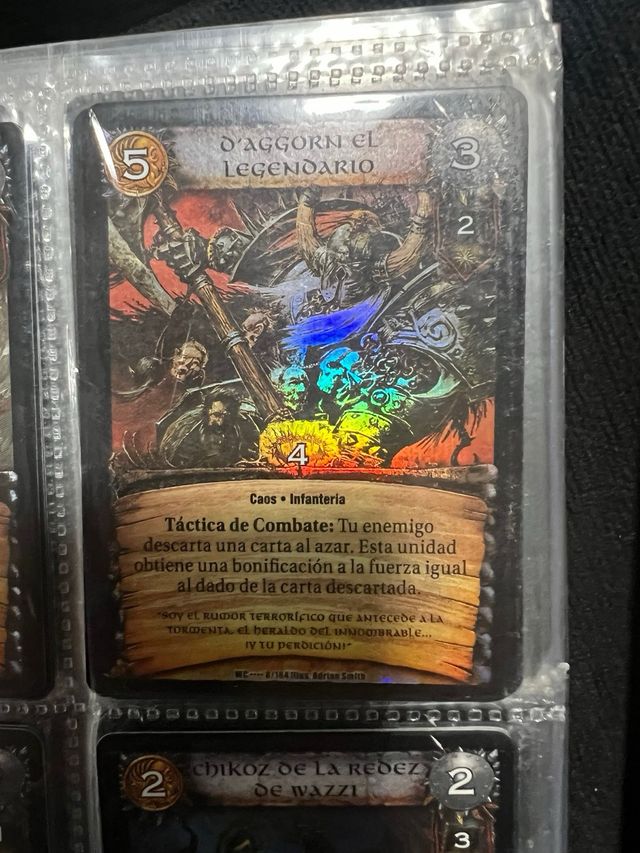 Colección de cartas juego de rol warcry