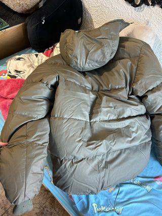 Plumífero hombre verde oliva