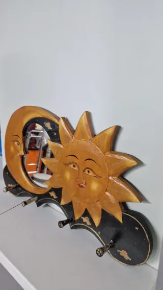 Perchero Espejo Boho Sol y Luna