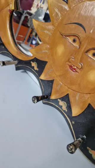 Perchero Espejo Boho Sol y Luna