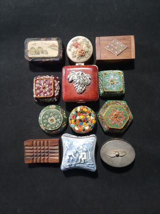Lote 19 cajitas vintage decorativas