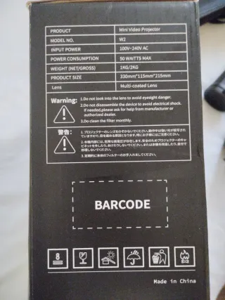 Proyector WIMIUS Modelo W2 Wifi