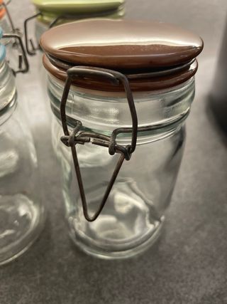 4 Tarros de Cristal con Tapa