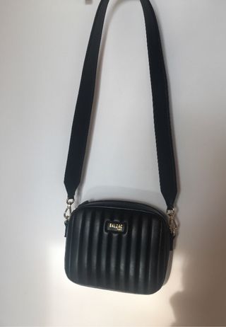 Bolso Balzac Paris Cesar Negro Cuero Nuevo