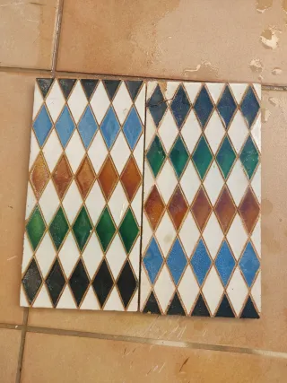 Pareja Azulejos Antiguos Menzaque Sevilla