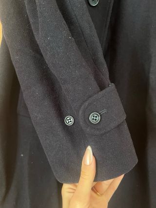 Abrigo Lana y Cachemira Burberry Vintage Negro