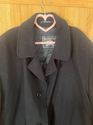 Abrigo Lana y Cachemira Burberry Vintage Negro