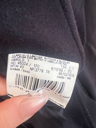 Abrigo Lana y Cachemira Burberry Vintage Negro