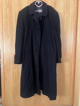 Abrigo Lana y Cachemira Burberry Vintage Negro