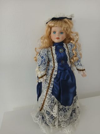 Bambola Ceramica Porcellana 40cm Vintage