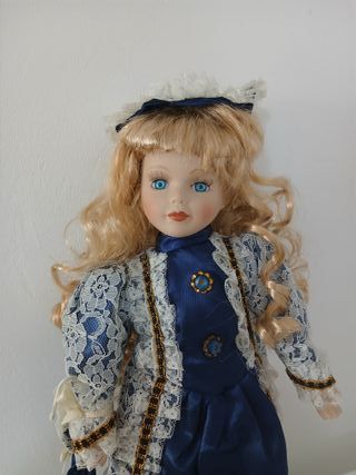 Bambola Ceramica Porcellana 40cm Vintage