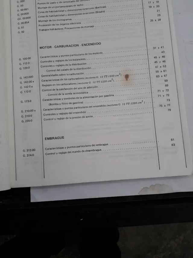 Manual Taller Citroën GS - Octubre 81