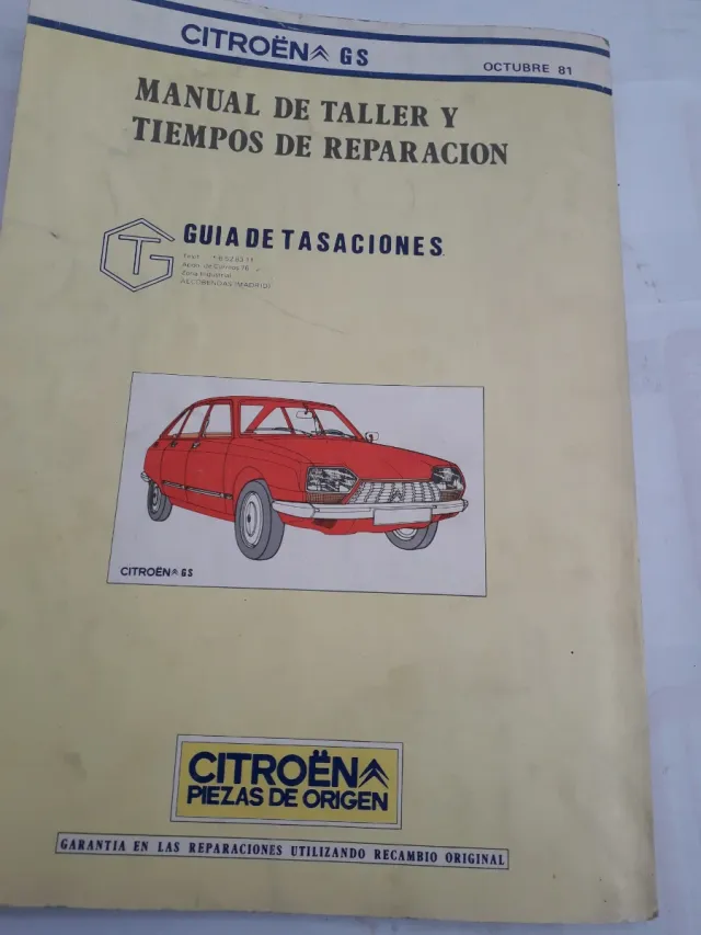 Manual Taller Citroën GS - Octubre 81