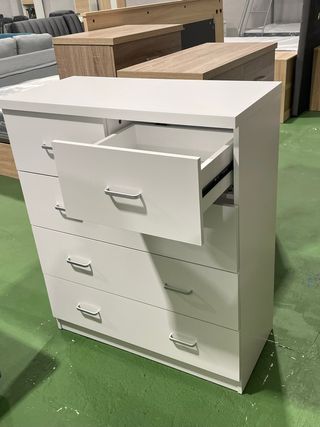 Cómoda blanca 5 cajones - Nuevo