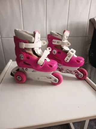 Patines niña rosas ajustables