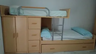 Litera Tren 3 Camas Madera y Metal.