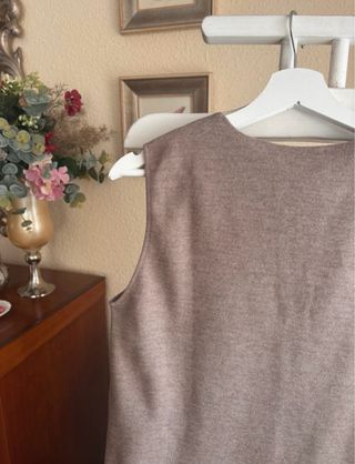 Conjunto Zara dos piezas punto beige