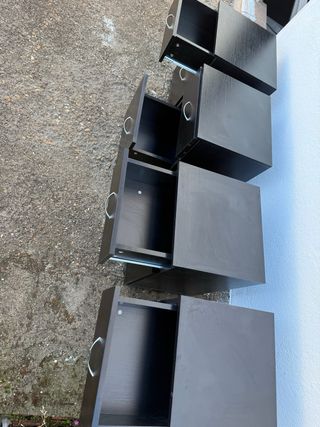 4 Cajoneras Oficina Marrón Oscuro