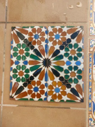 Pareja Azulejos Antiguos Sevillanos