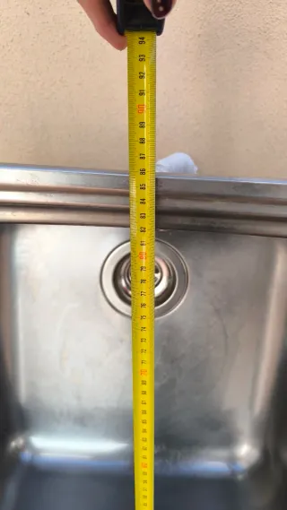 Fregadero de un seno con escurridor